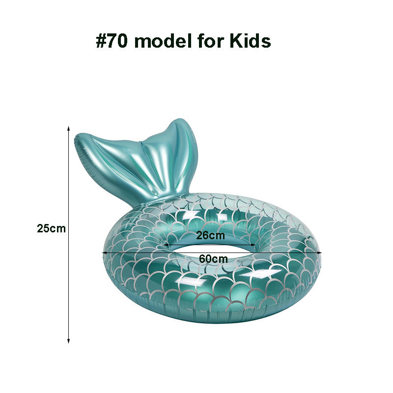 Mermaid Swimming Ring with Backrest – Inflatable Pool Float