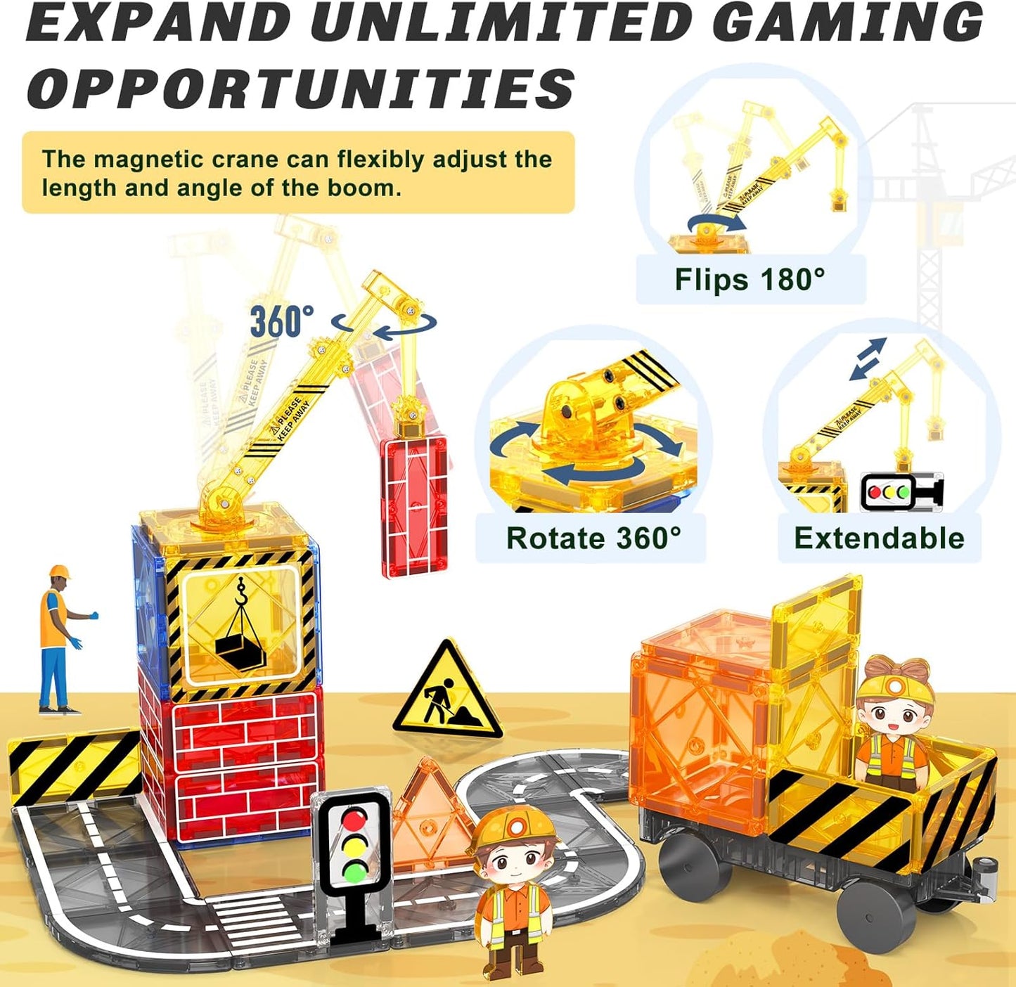 Magnetic Road Tile City Set