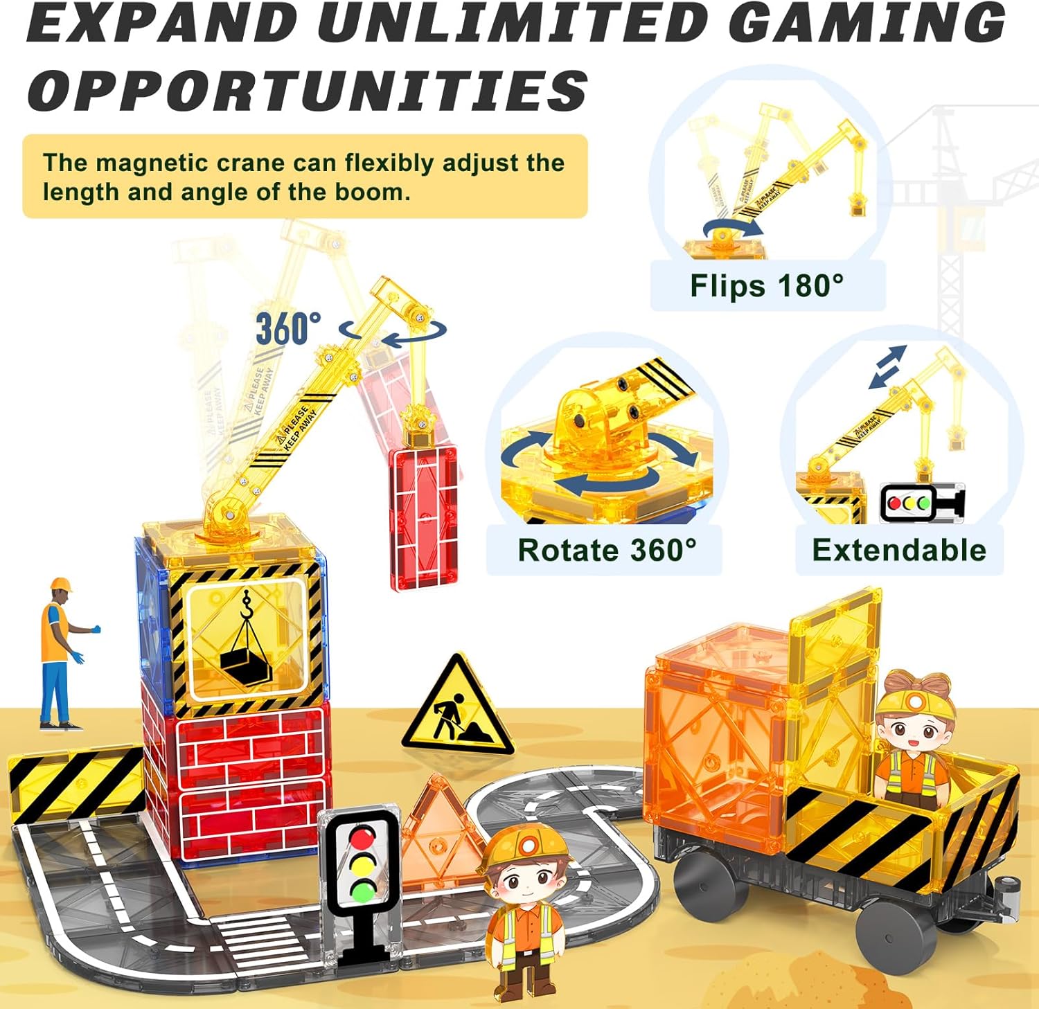 Magnetic Road Tile City Set