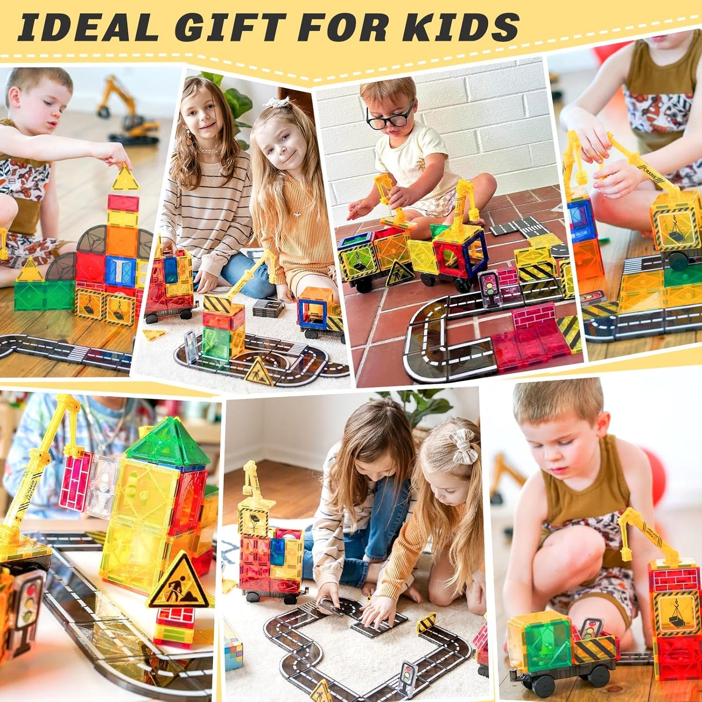 Magnetic Road Tile City Set