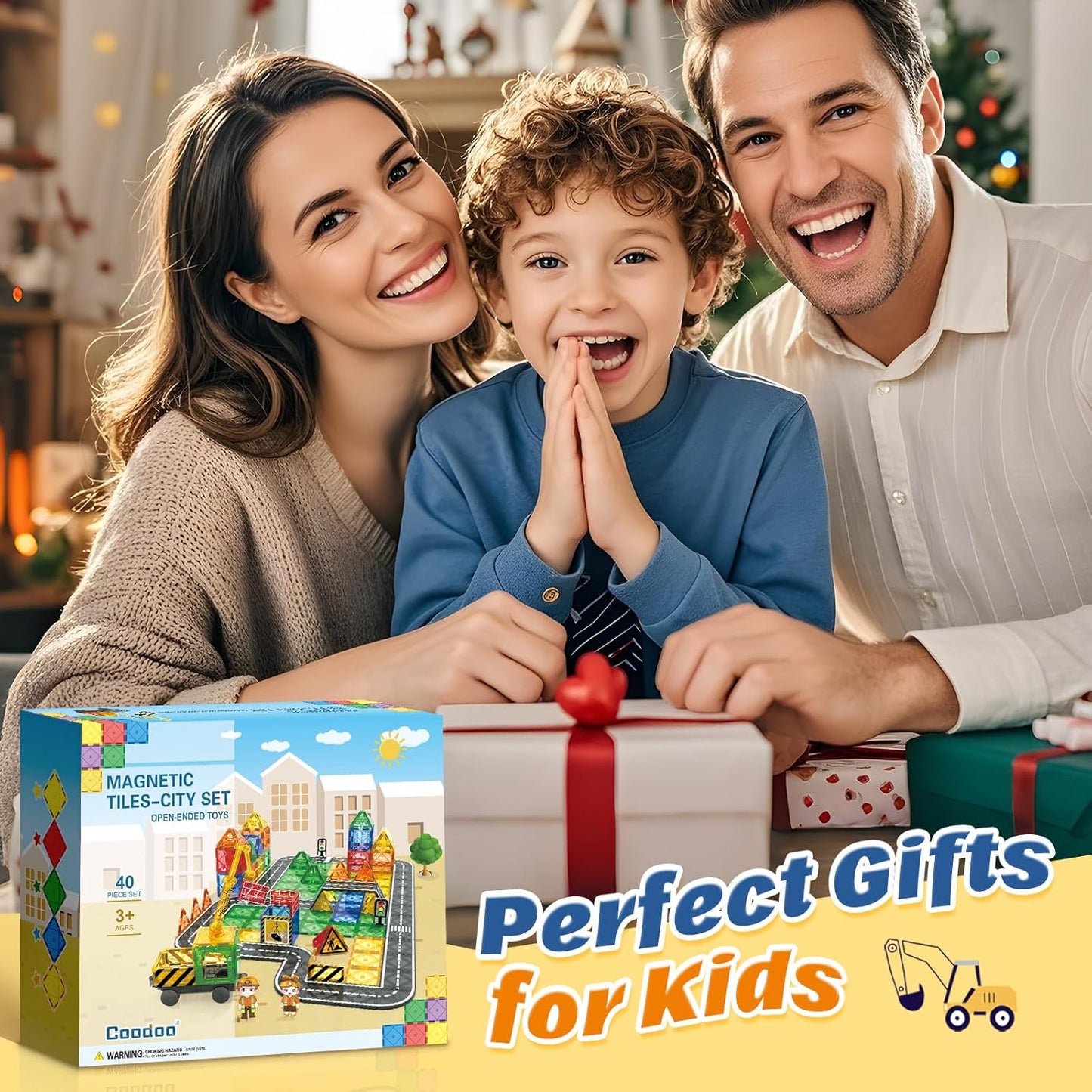 Magnetic Road Tile City Set