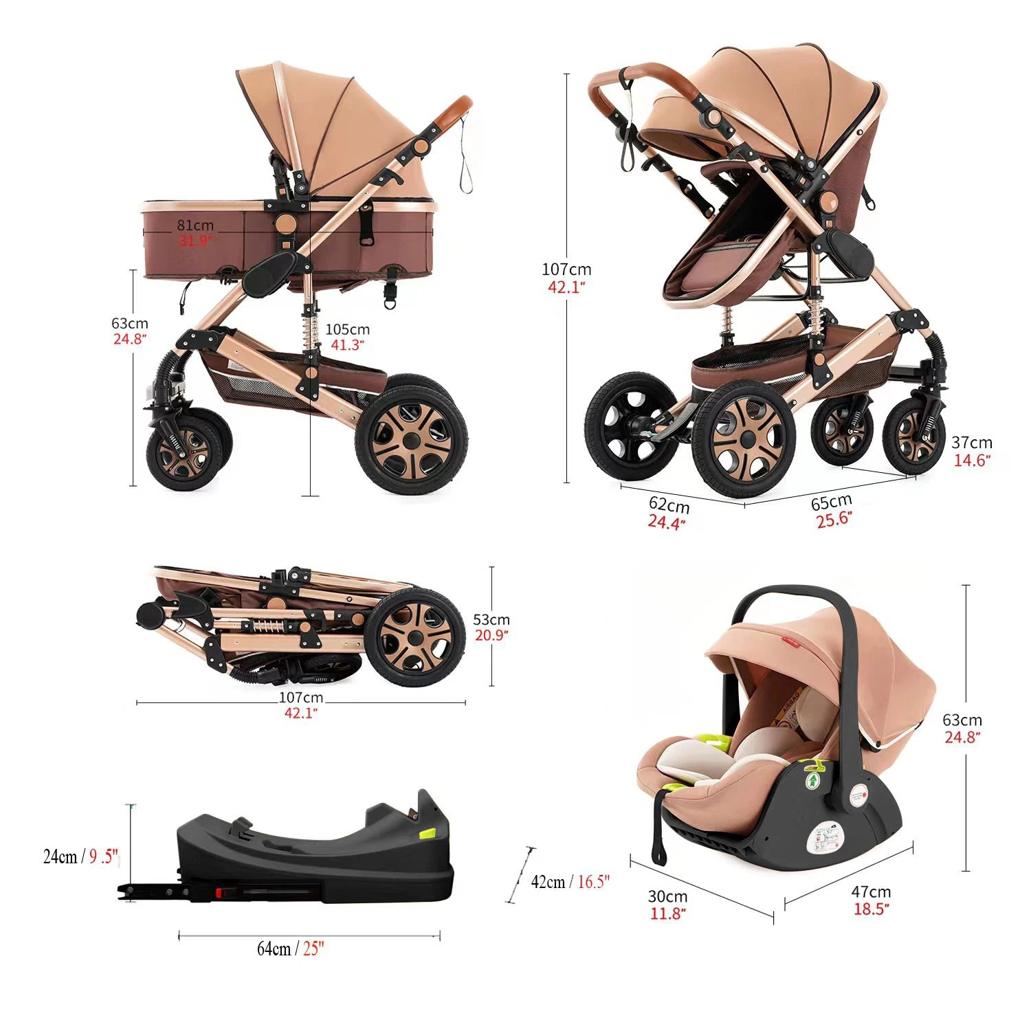 SteAnny™ FoldSafe ISOFIX Baby Travel System