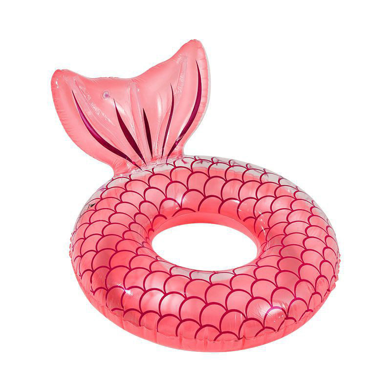 Mermaid Swimming Ring with Backrest – Inflatable Pool Float