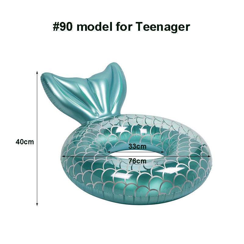 Mermaid Swimming Ring with Backrest – Inflatable Pool Float