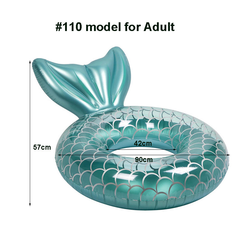 Mermaid Swimming Ring with Backrest – Inflatable Pool Float