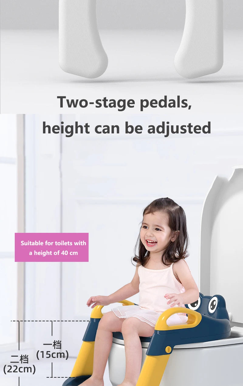 KinderPot™ Folding Baby Potty Training Seat with Step Stool Ladder – Portable Travel Toilet
