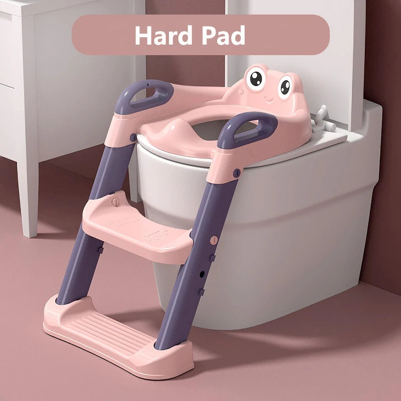 KinderPot™ Folding Baby Potty Training Seat with Step Stool Ladder – Portable Travel Toilet