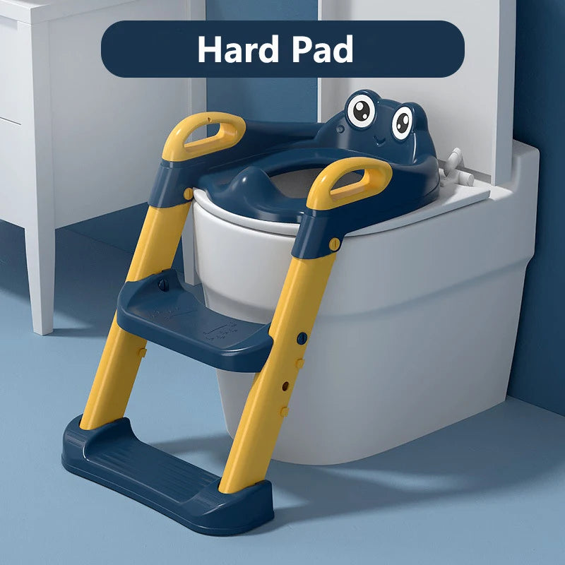 KinderPot™ Folding Baby Potty Training Seat with Step Stool Ladder – Portable Travel Toilet