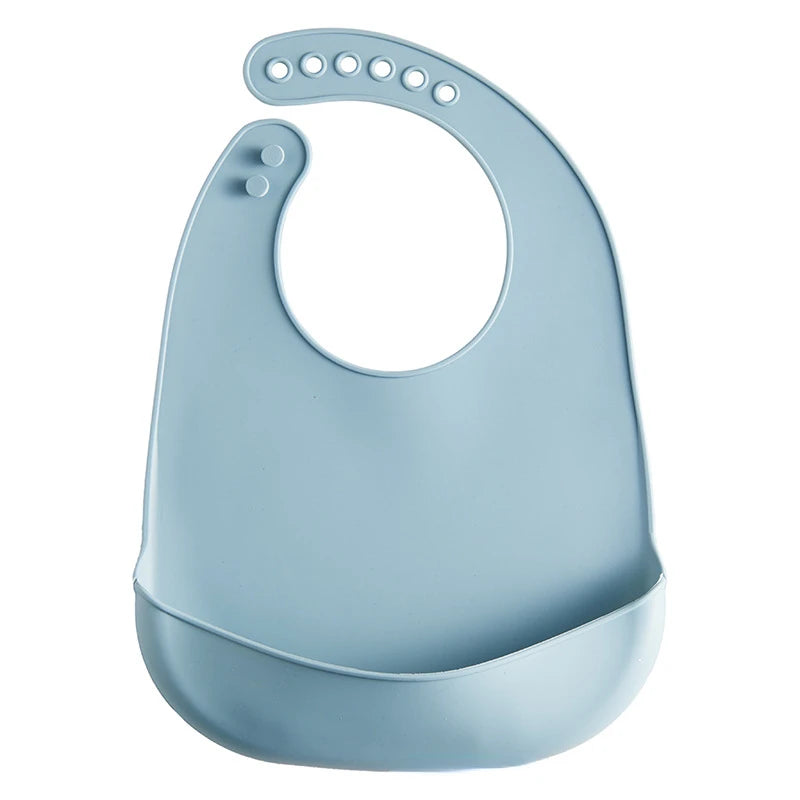 Waterproof Silicone Baby Bib with Pocket