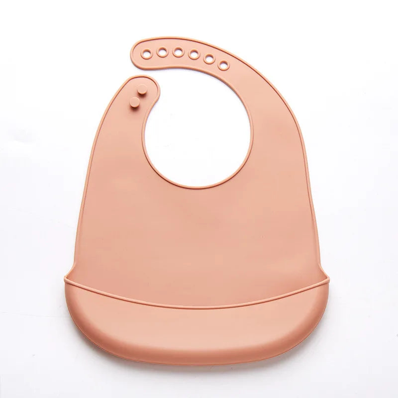 Waterproof Silicone Baby Bib with Pocket