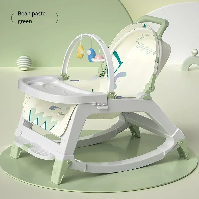 DreamNest™ 5-in-1 Baby Rocking Chair | Multi-Functional Bouncer, Seat, Rocker, Dining & Trolley