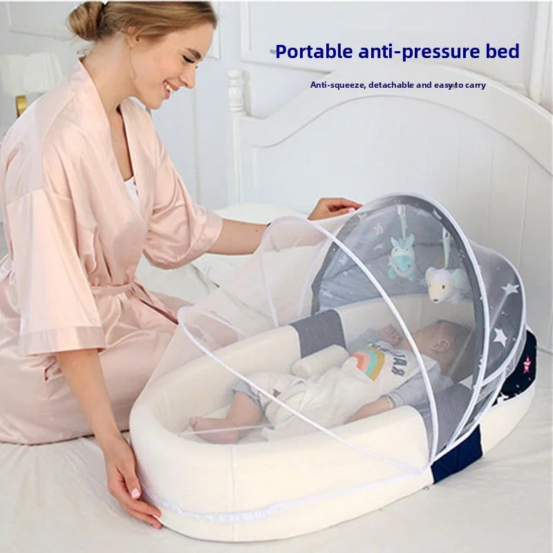 Foldable Outdoor Baby Crib with Mosquito Net