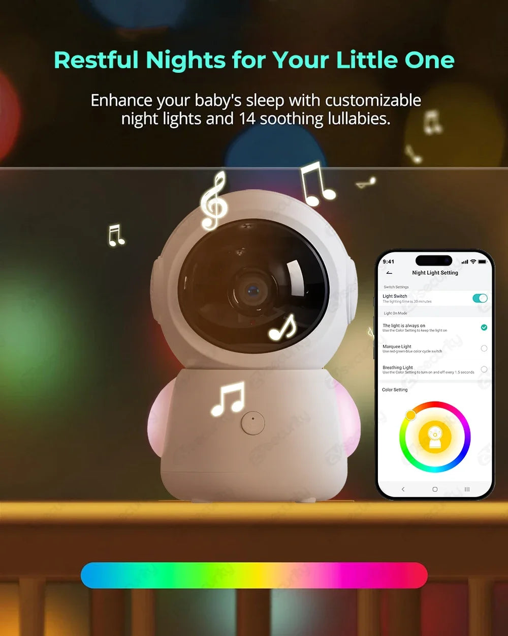 ZySecurity™ 2K 3MP Wireless Video Baby Monitor (ZY-MY06)