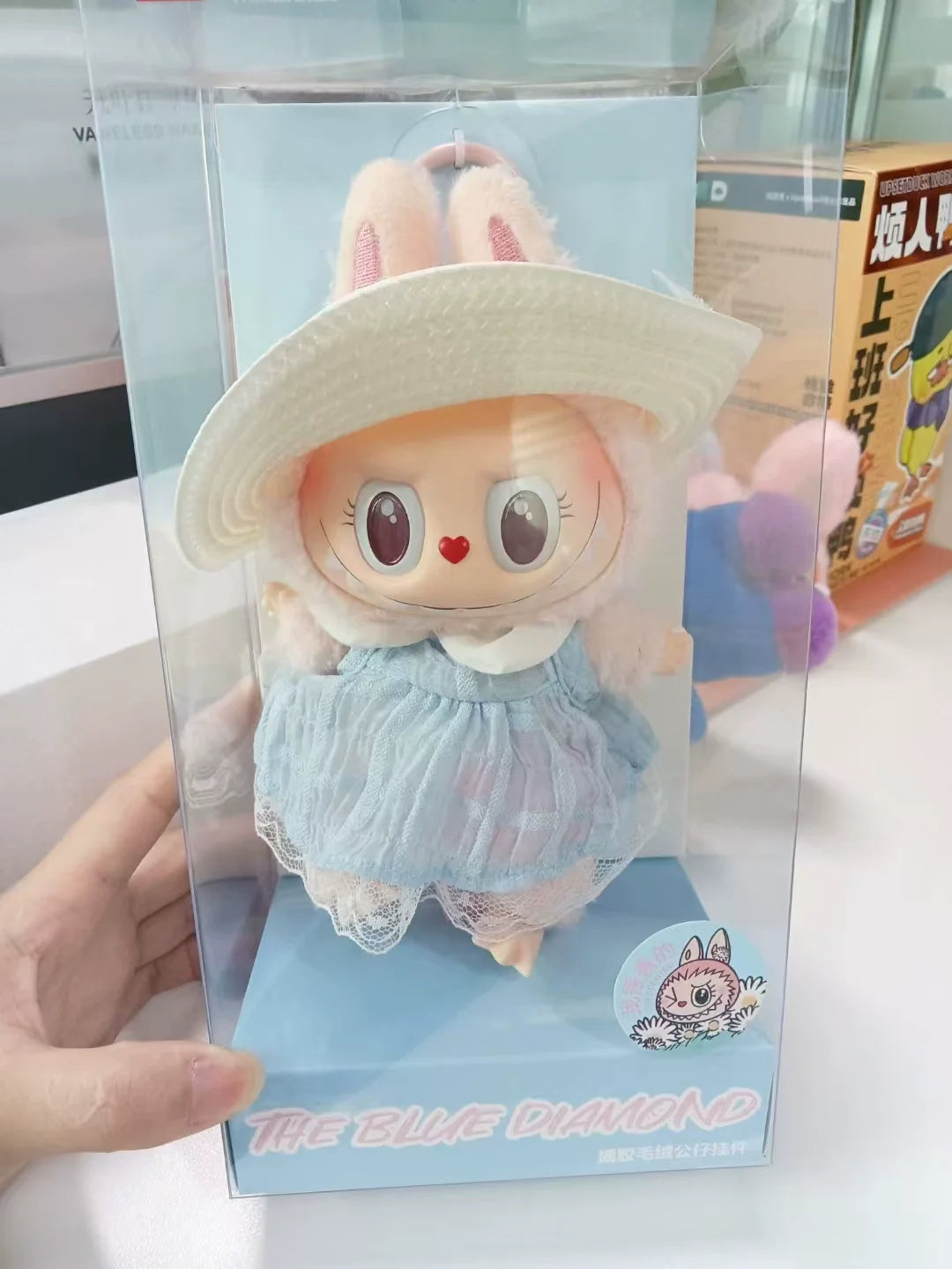 Labubu™ Sweetheart Doll – Mokoko 1st Gen Remastered Mini Plush Pendant | 17CM Vinyl Kawaii Collectible by Hot Toys