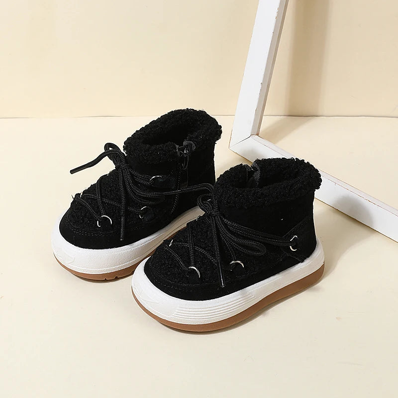 Warm Plush Rubber Sole Baby Boots