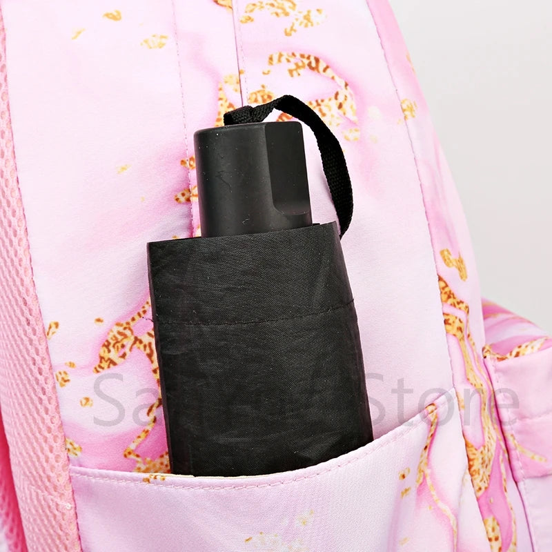 MINISO™ 4-in-1 Anime School Backpack Set – Waterproof Canvas Bag , Lunch Bag, Pen Case & Water Bottle