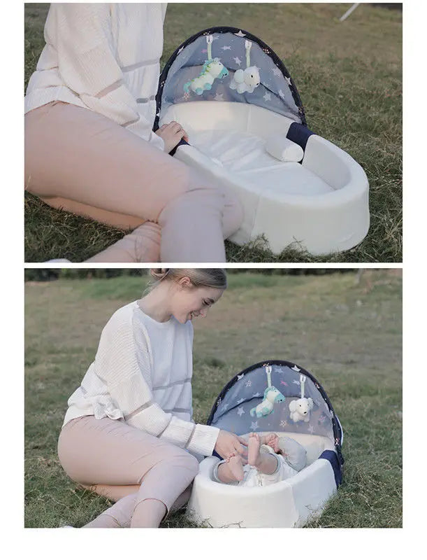 Foldable Outdoor Baby Crib with Mosquito Net