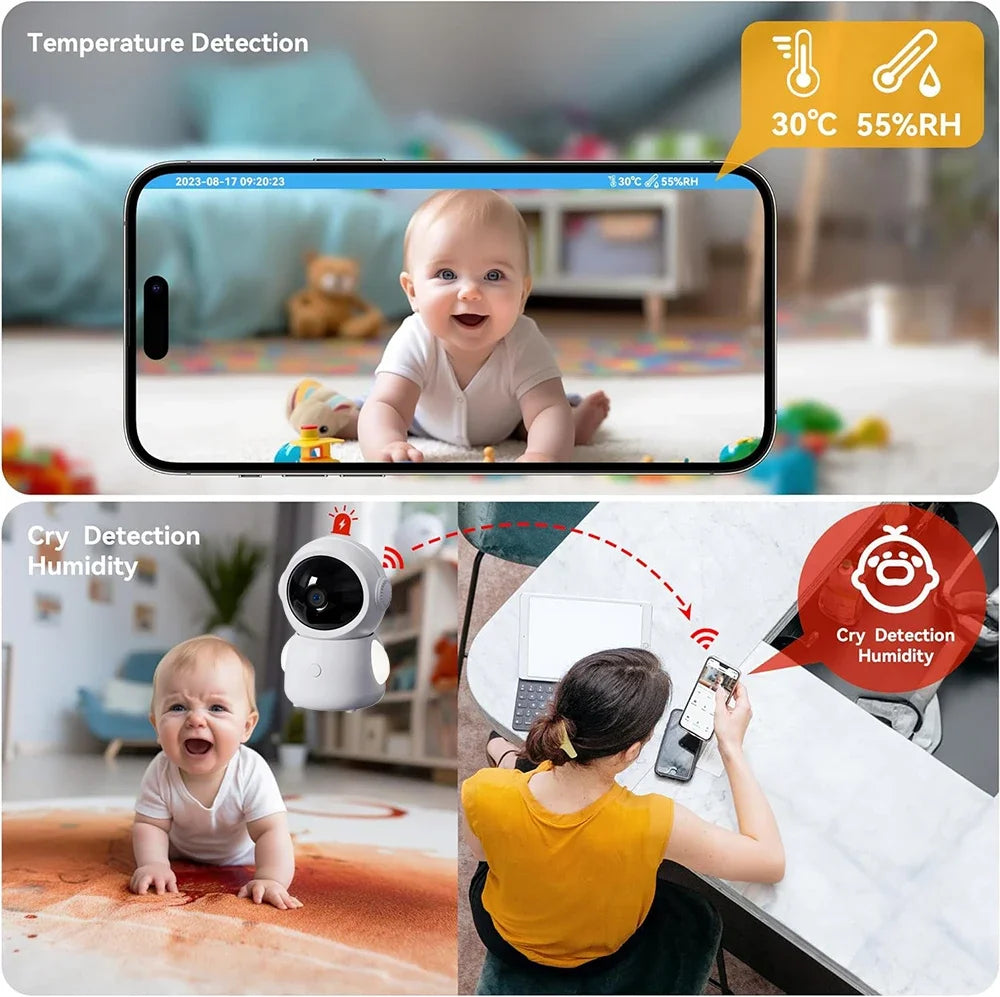 ZySecurity™ 2K 3MP Wireless Video Baby Monitor (ZY-MY06)
