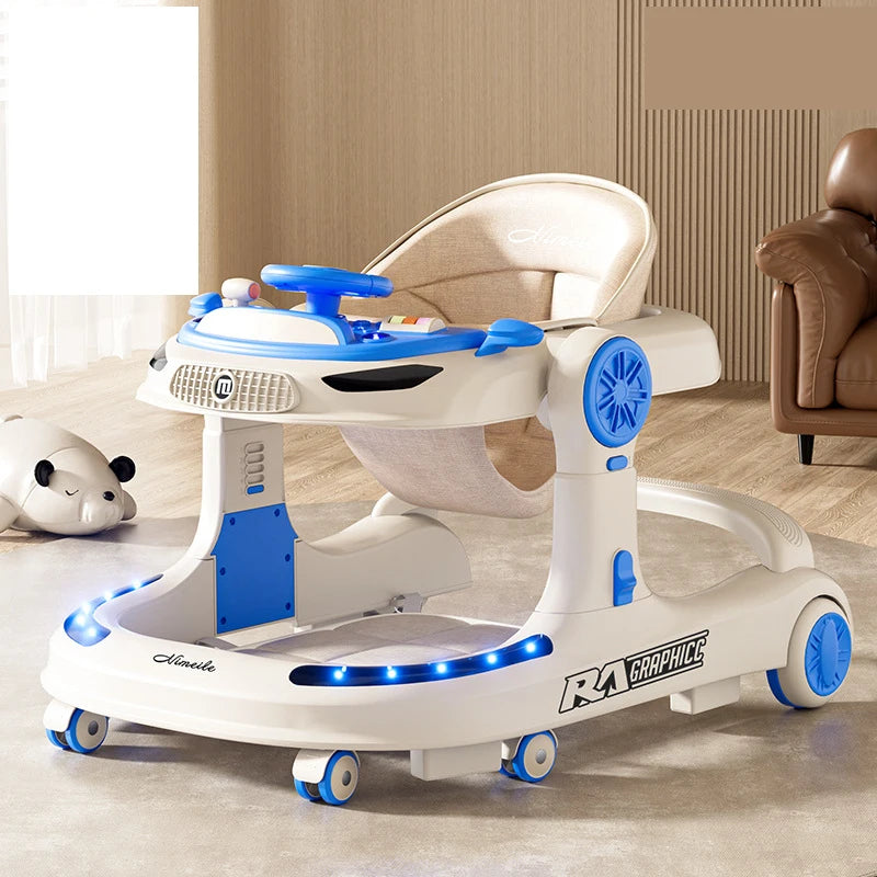 3-in-1 Foldable Baby Walker with Music & Wheels