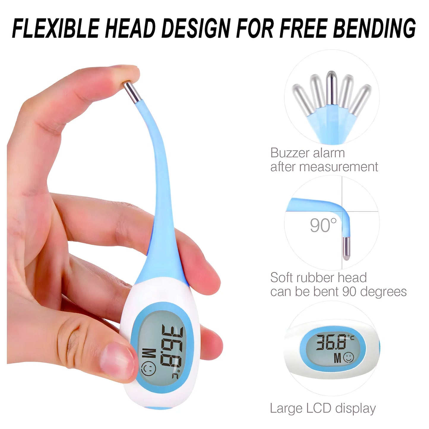 InstaTemp™ Digital Infrared Thermometer – Non-Contact Forehead & Body Temperature Monitor for Baby & Adult