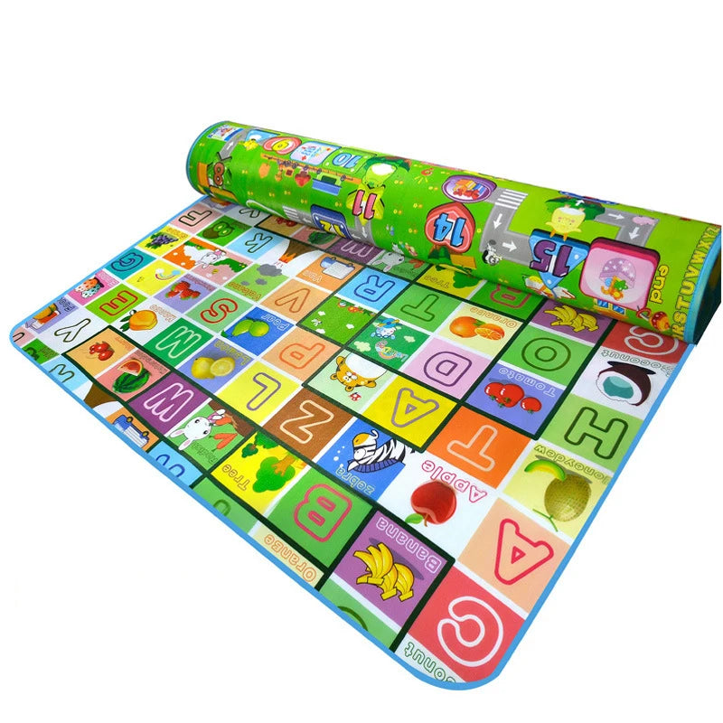 ComfyPlay™ Cartoon Baby Play Mat – Large Foldable EPE Foam Rug, Non-Toxic & Safe