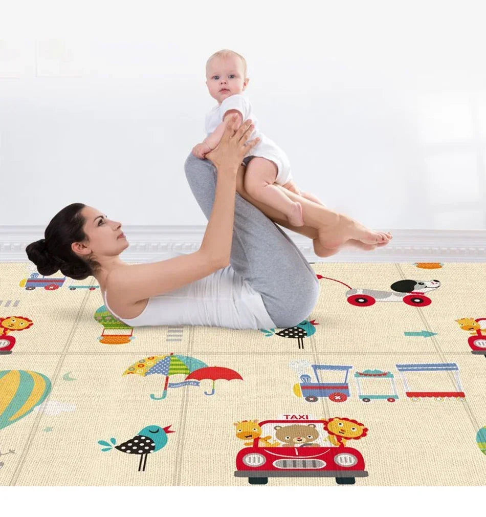 PlayJoy™ Foldable Baby Play Mat – Educational, Soft & Portable Kids Carpet
