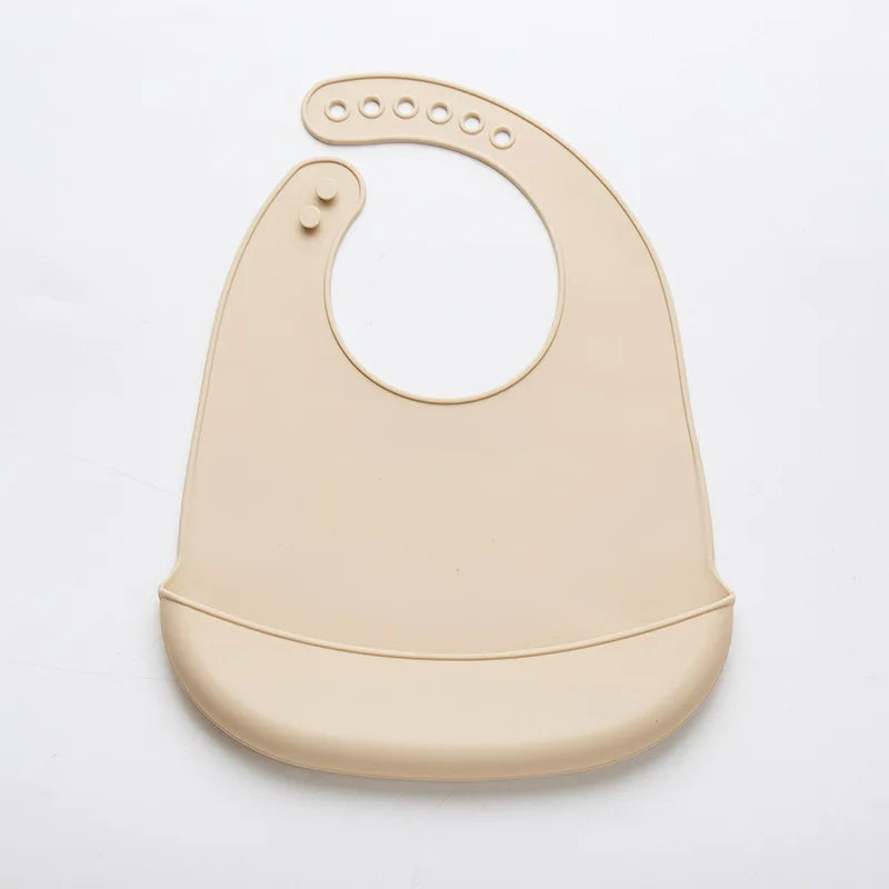 Waterproof Silicone Baby Bib with Pocket