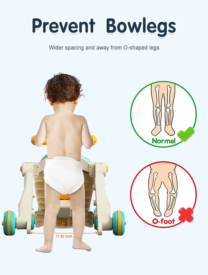 FunStep™ 5-in-1 Baby Walker – Activity Board, Play Table & Scooter for 0–2Y