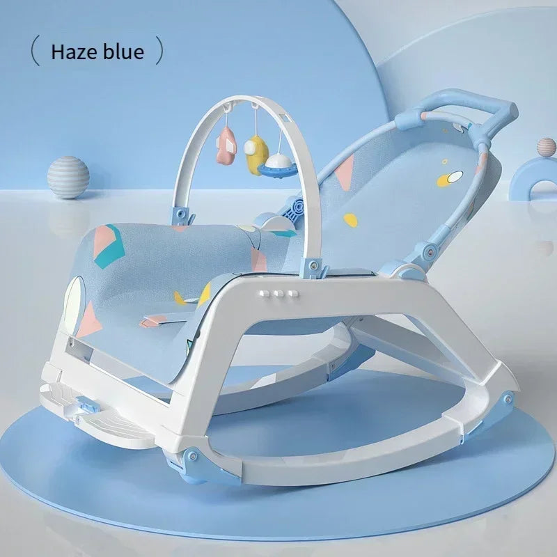 DreamNest™ 5-in-1 Baby Rocking Chair | Multi-Functional Bouncer, Seat, Rocker, Dining & Trolley