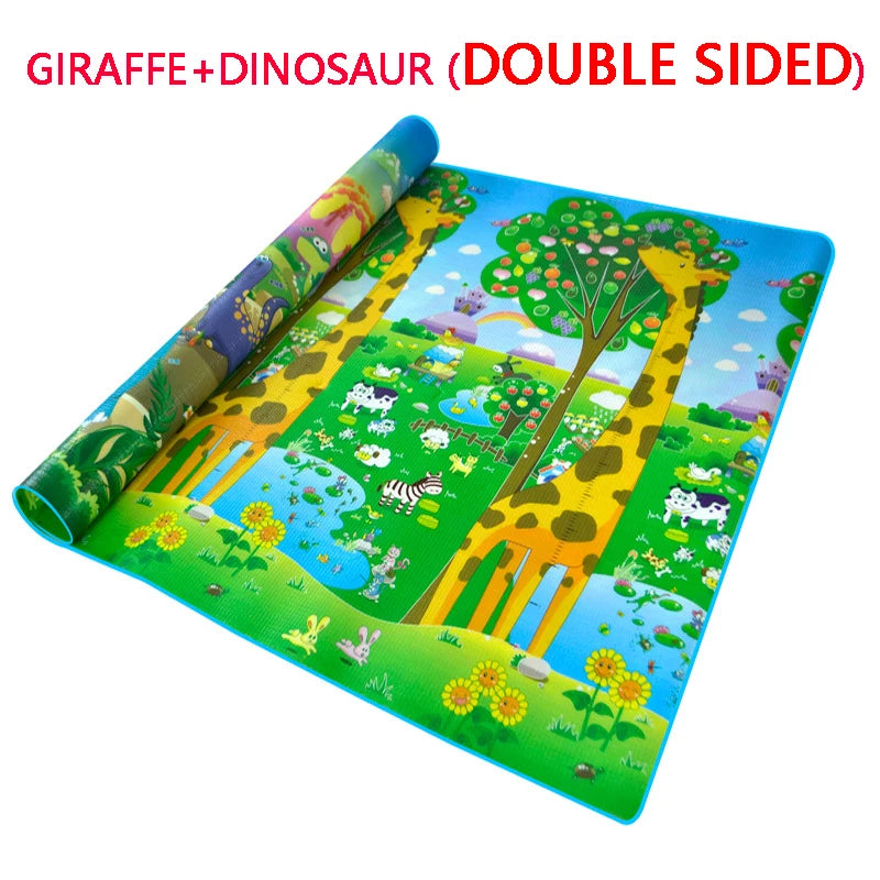 ComfyPlay™ Cartoon Baby Play Mat – Large Foldable EPE Foam Rug, Non-Toxic & Safe