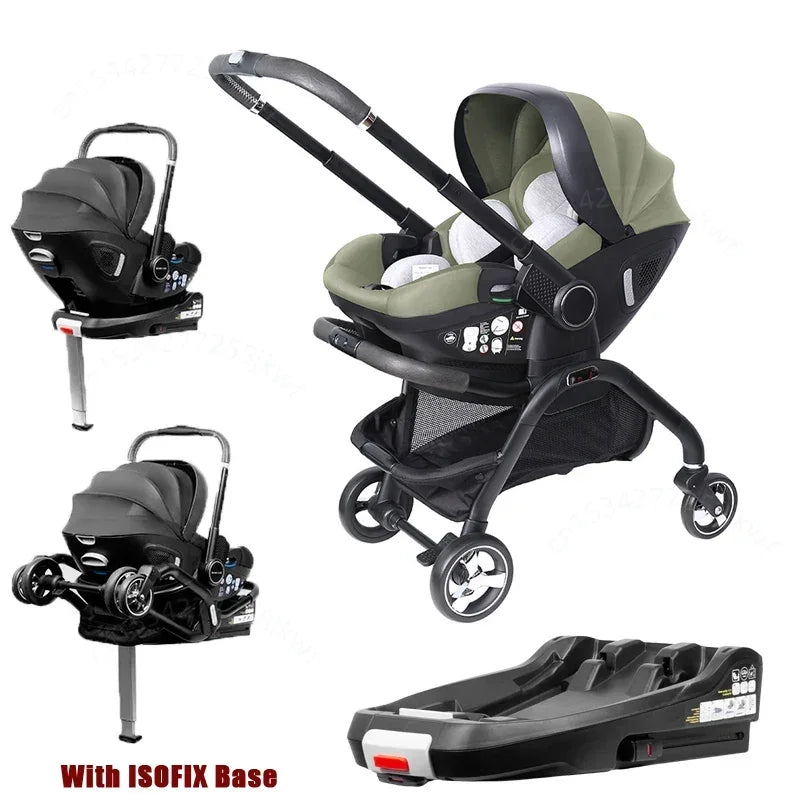 AuraPicks™ 4-in-1 Baby Stroller & Car Seat Combo