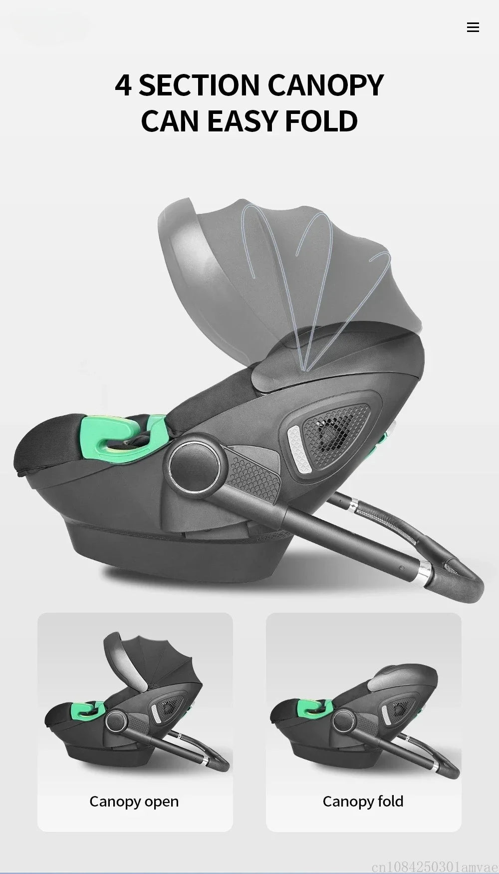 AuraPicks™ 4-in-1 Baby Stroller & Car Seat Combo