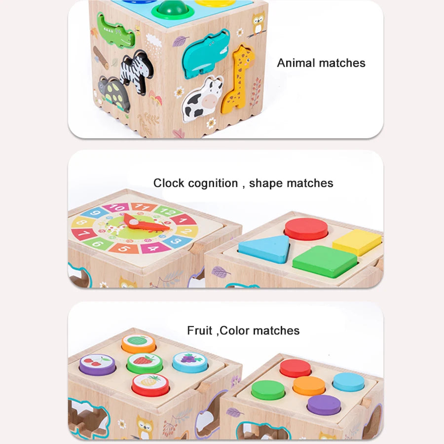 PlayWise™ 8-in-1 Wooden Game – Educational Logic & Hands-On Skills Toy for Kids