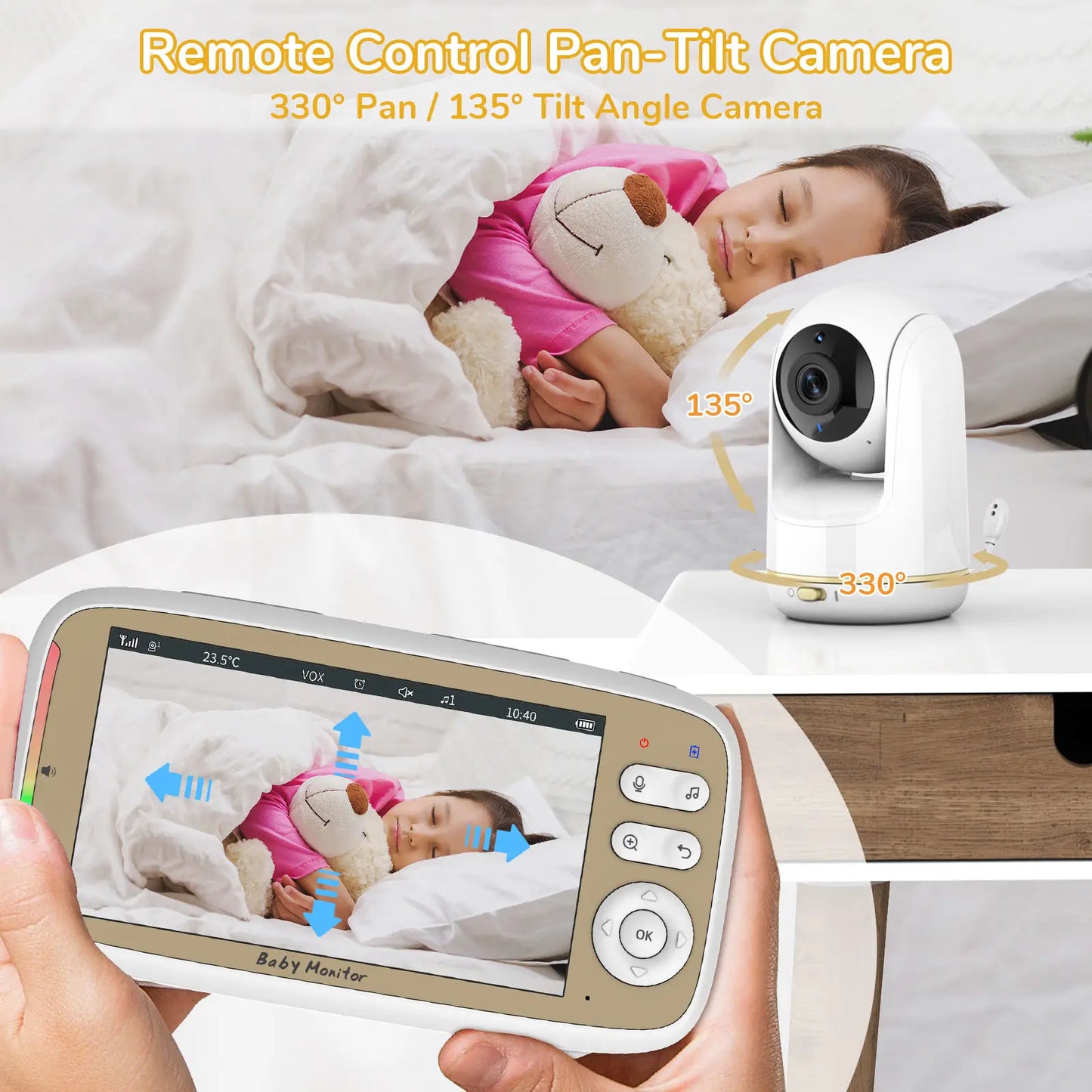 VB803 PRO 720P HD Baby Monitor with Two-Way Talk & WIFI PTZ