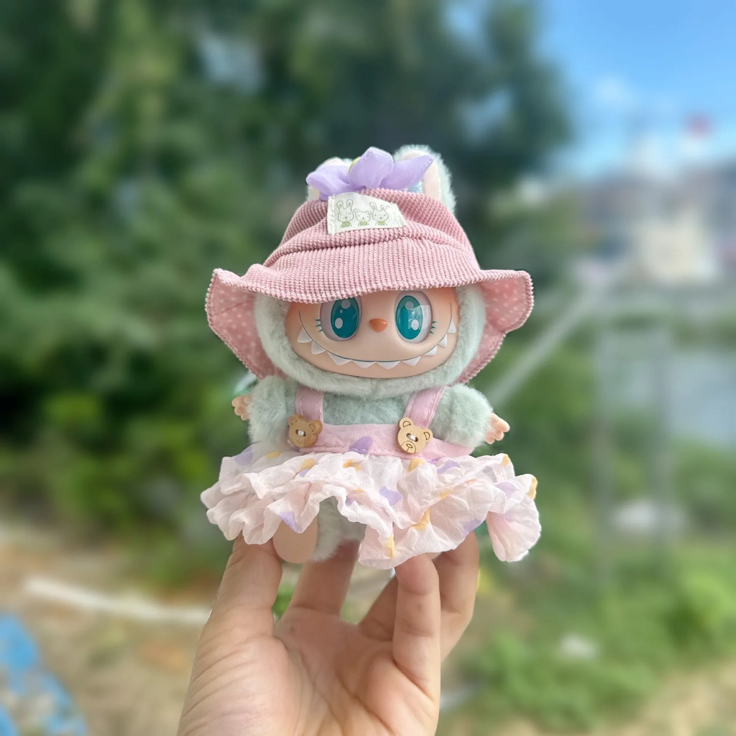 TinyTrend™ Labubu Doll Clothes Set – Fashion Outfit Accessories for 15–17cm BJD Dolls |