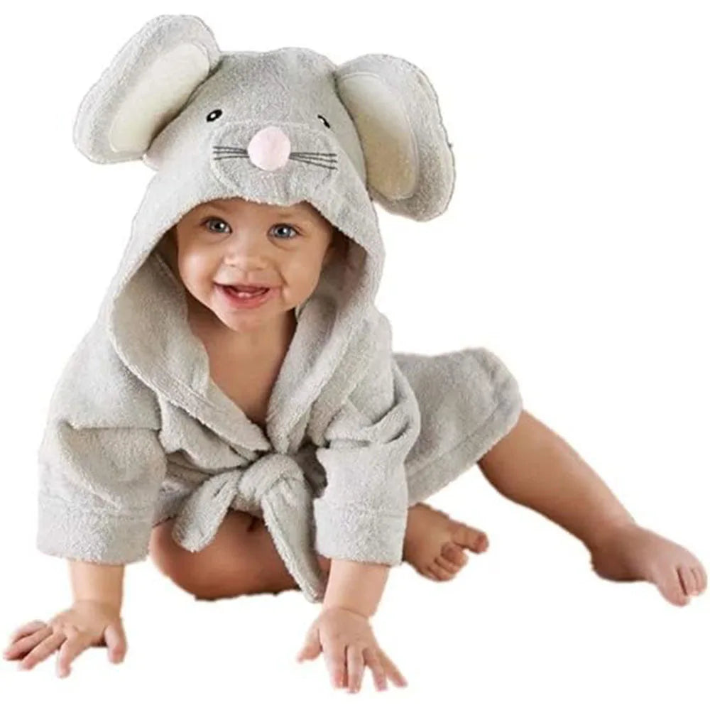 Baby & Toddler Hooded Bathrobe – Soft Terry Towel