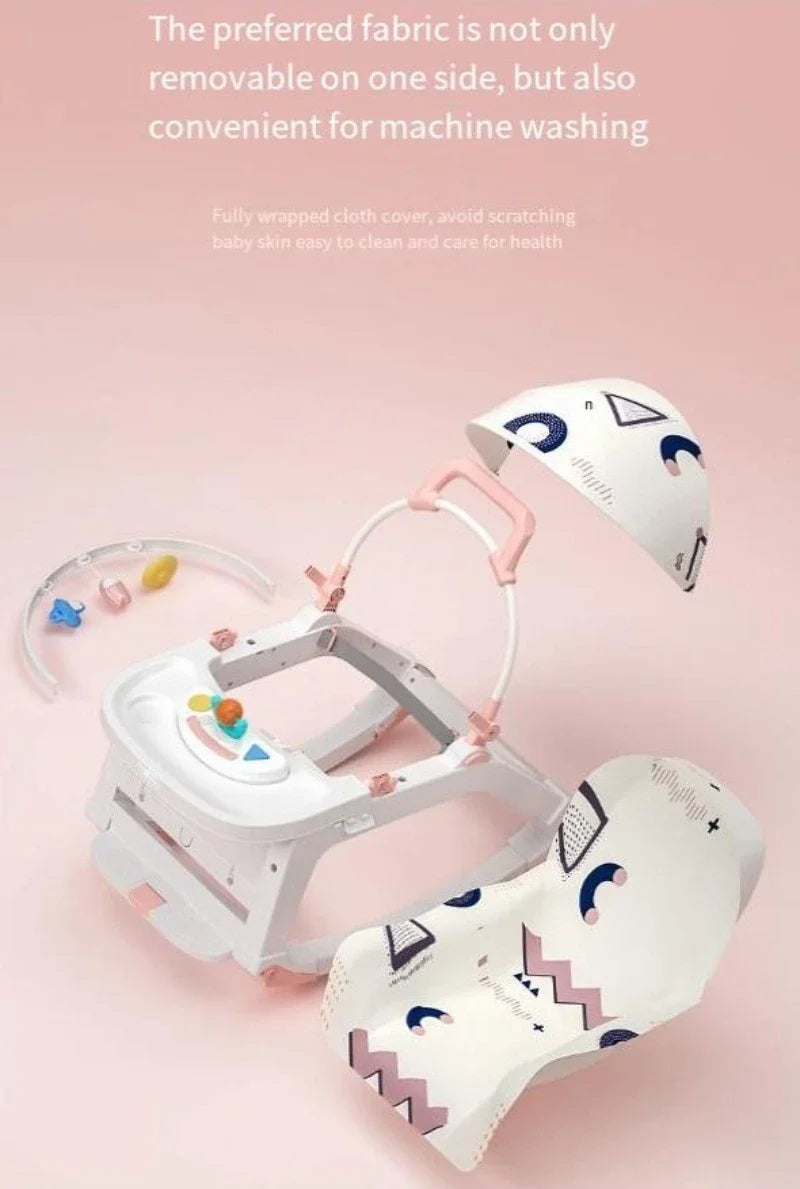 DreamNest™ 5-in-1 Baby Rocking Chair | Multi-Functional Bouncer, Seat, Rocker, Dining & Trolley