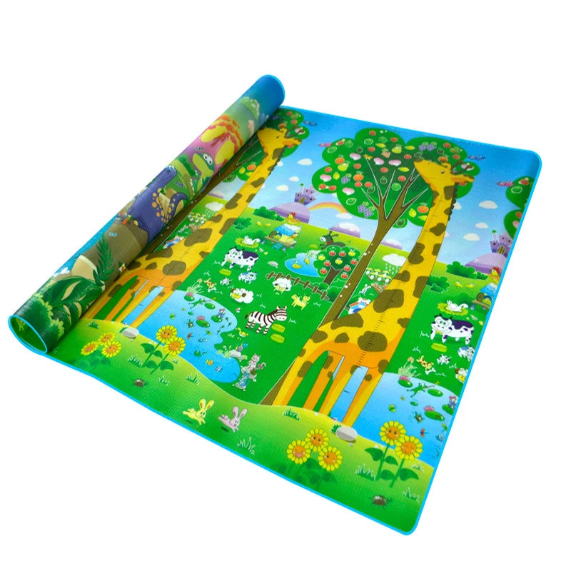 ComfyPlay™ Cartoon Baby Play Mat – Large Foldable EPE Foam Rug, Non-Toxic & Safe