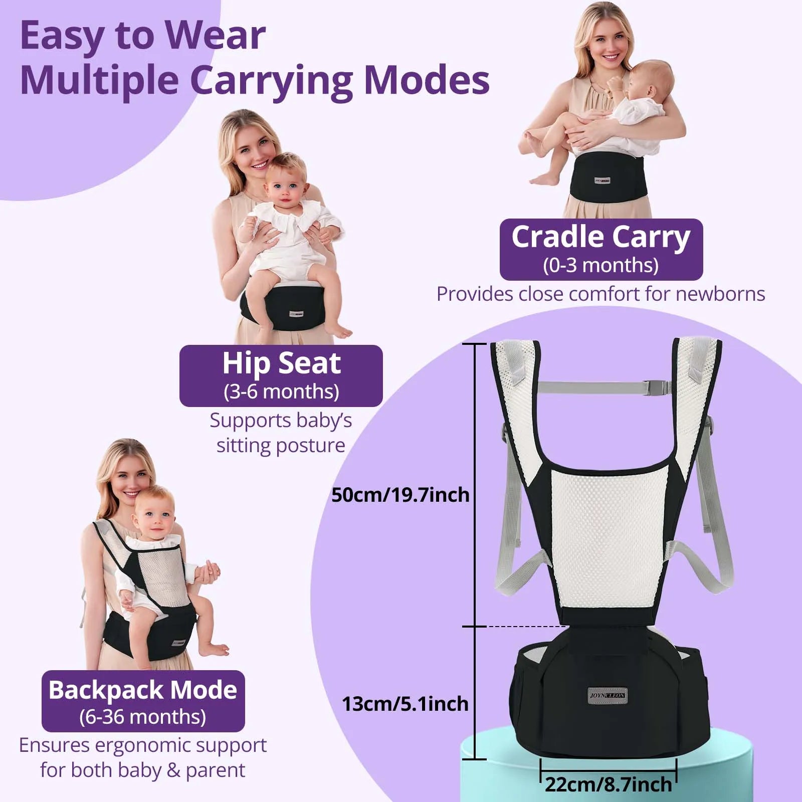 SafeNest™ Toddler Backpack Baby Carrier – Heavy-Duty Comfort