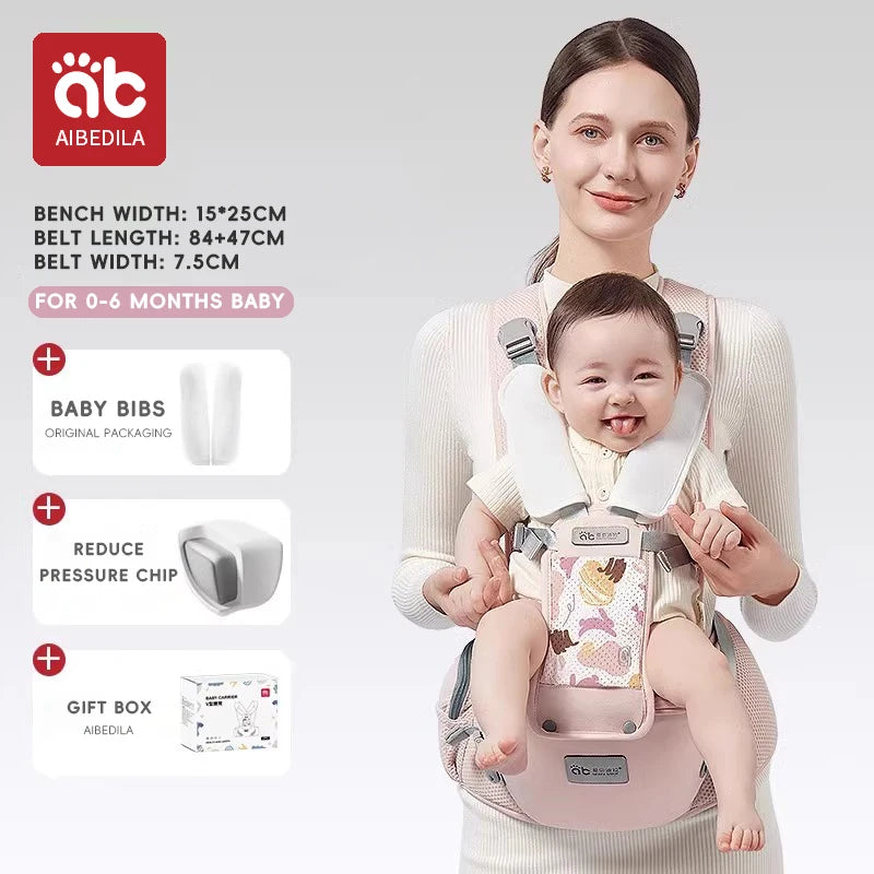 AIBEDILA™ Ergonomic Waist-Stool Baby Carrier – Anti-Gravity Comfort 20kg+