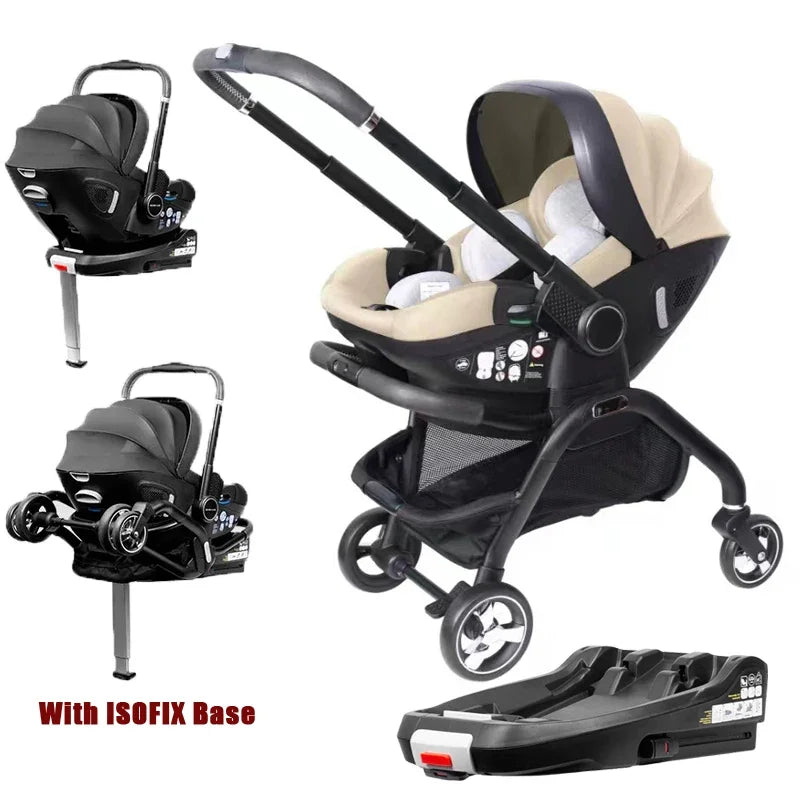 AuraPicks™ 4-in-1 Baby Stroller & Car Seat Combo