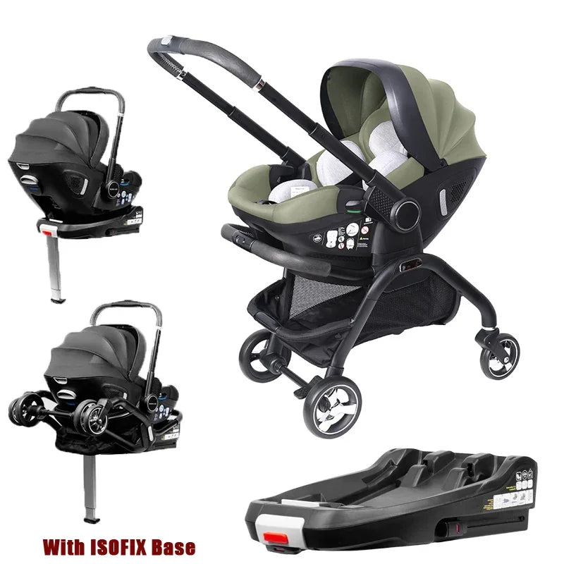 AuraPicks™ 4-in-1 Baby Stroller & Car Seat Combo