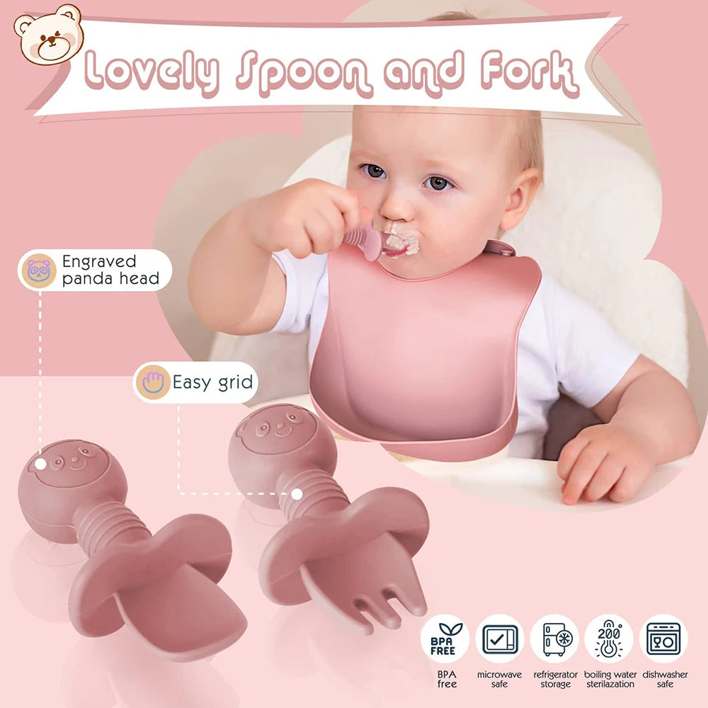 Kid's Silicone Dishes Set – 6 or 8-Piece Complete Mealtime Set