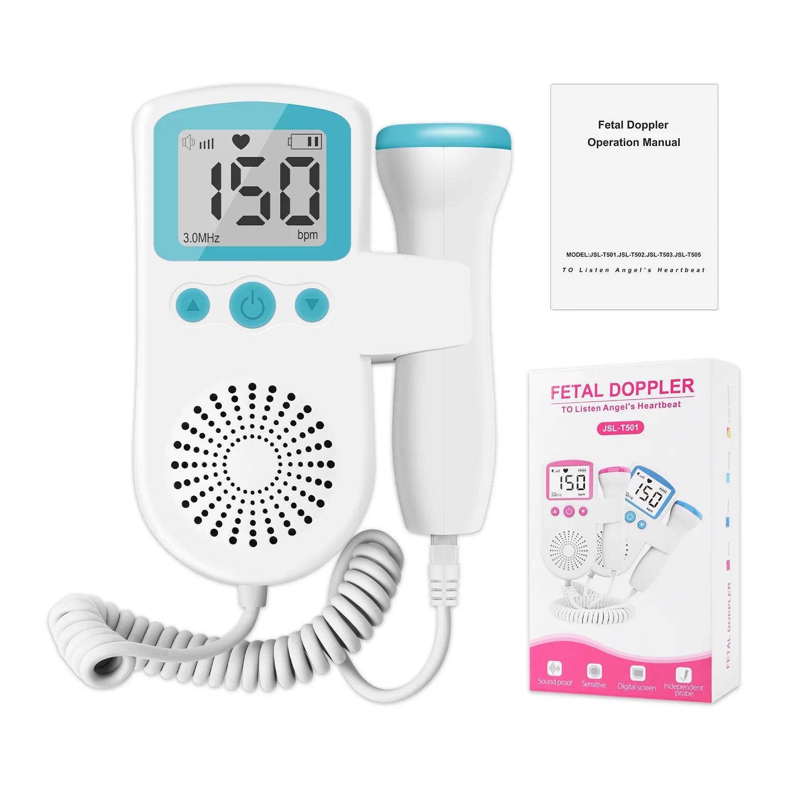 JBMBHC™ T502 3MHz Fetal Doppler