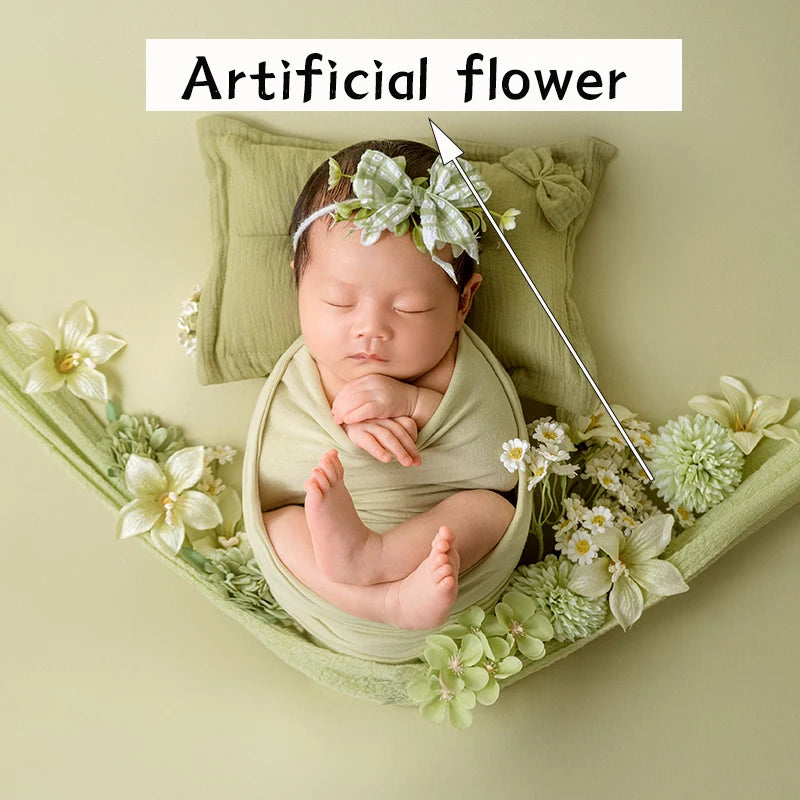 Soft Baby Photo Wrap – Green | Newborn Photography Prop (Model xz-63)