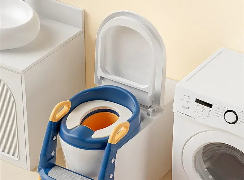 EasyPot™ Folding Baby Potty Training Seat with Step Stool Ladder – Portable Travel Toilet