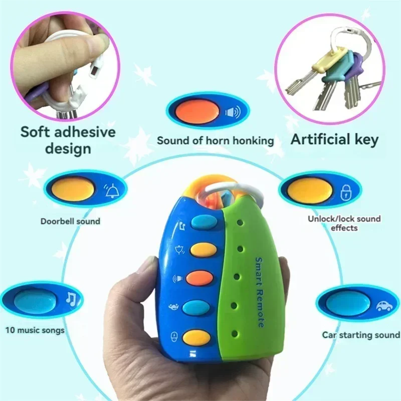 Kid's Musical Key Toy with Lights & Sound