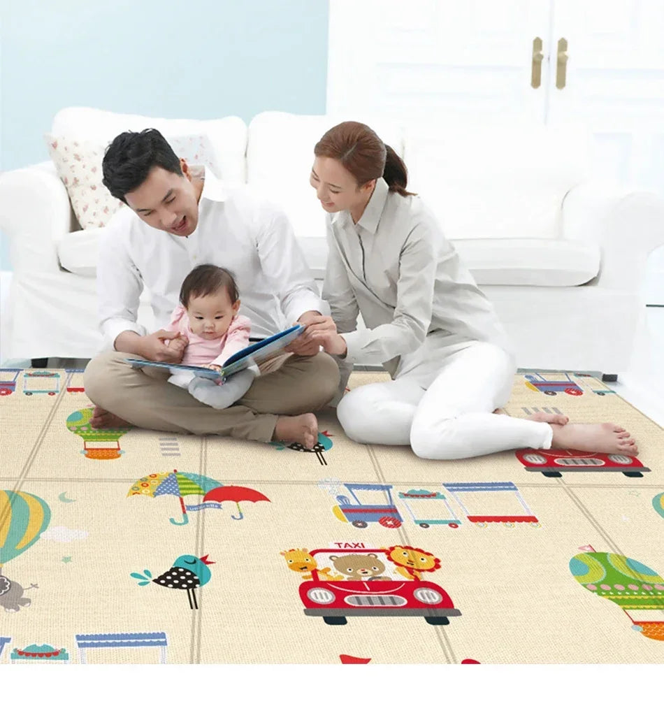 PlayJoy™ Foldable Baby Play Mat – Educational, Soft & Portable Kids Carpet