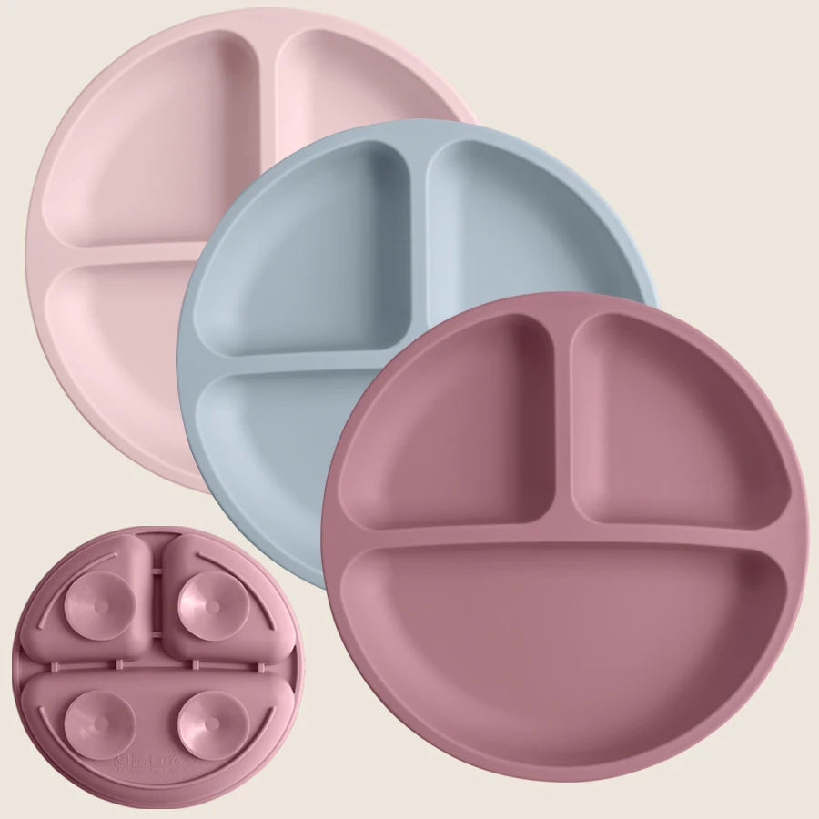 1PC Baby Sucker Silicone Dining Plate