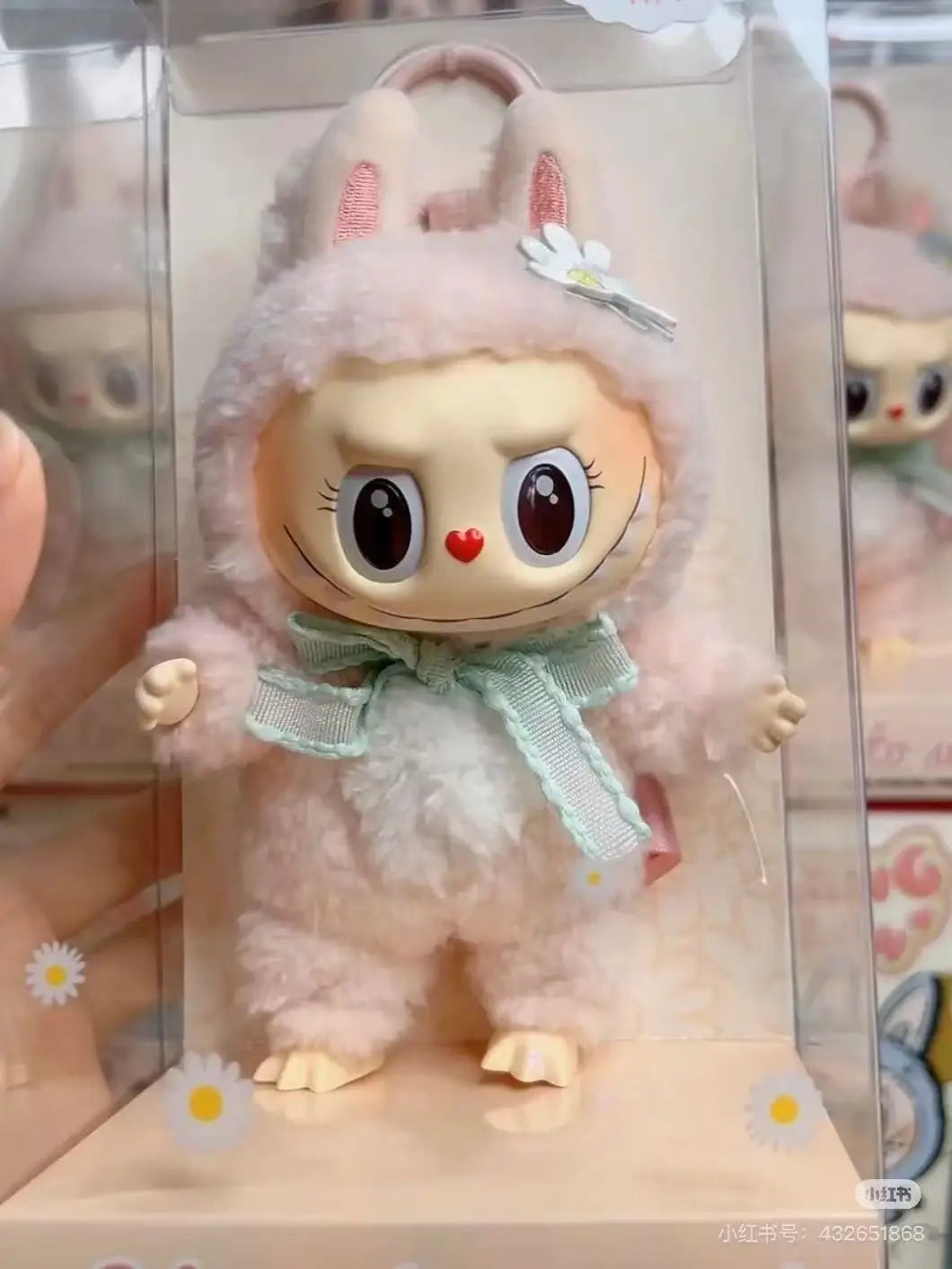 Labubu™ Sweetheart Doll – Mokoko 1st Gen Remastered Mini Plush Pendant | 17CM Vinyl Kawaii Collectible by Hot Toys